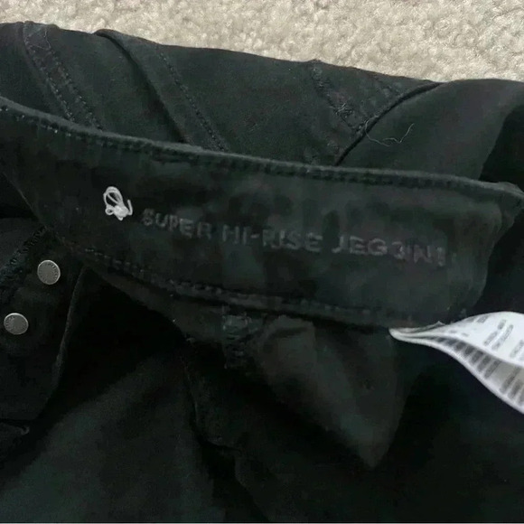 American Eagle Outfitters Button Super Hi Rise Jeggings Black Women’s Size 0 Reg - Picture 10 of 14